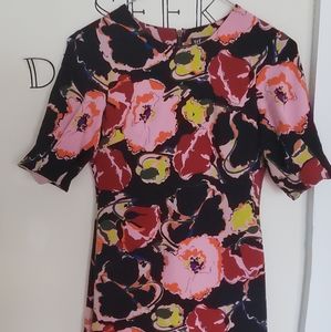 ZARA- Floral Stretchy Midi Dress